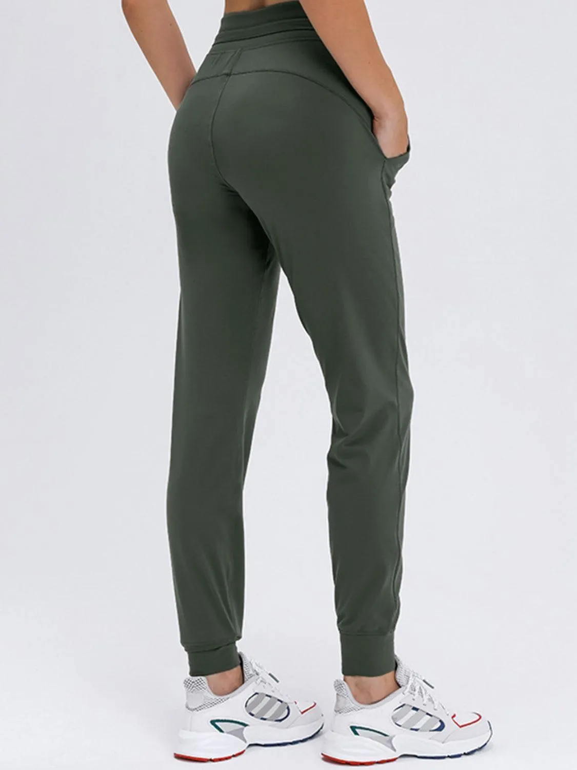 Tied Waist Detail Womens Active Joggers