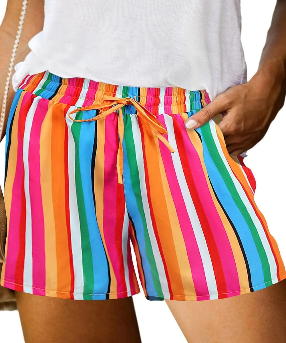 TIYOMI Plus Size Shorts for Women Drawstring Pants Elastic Waist Pocketed Summer Shorts XL-5XL