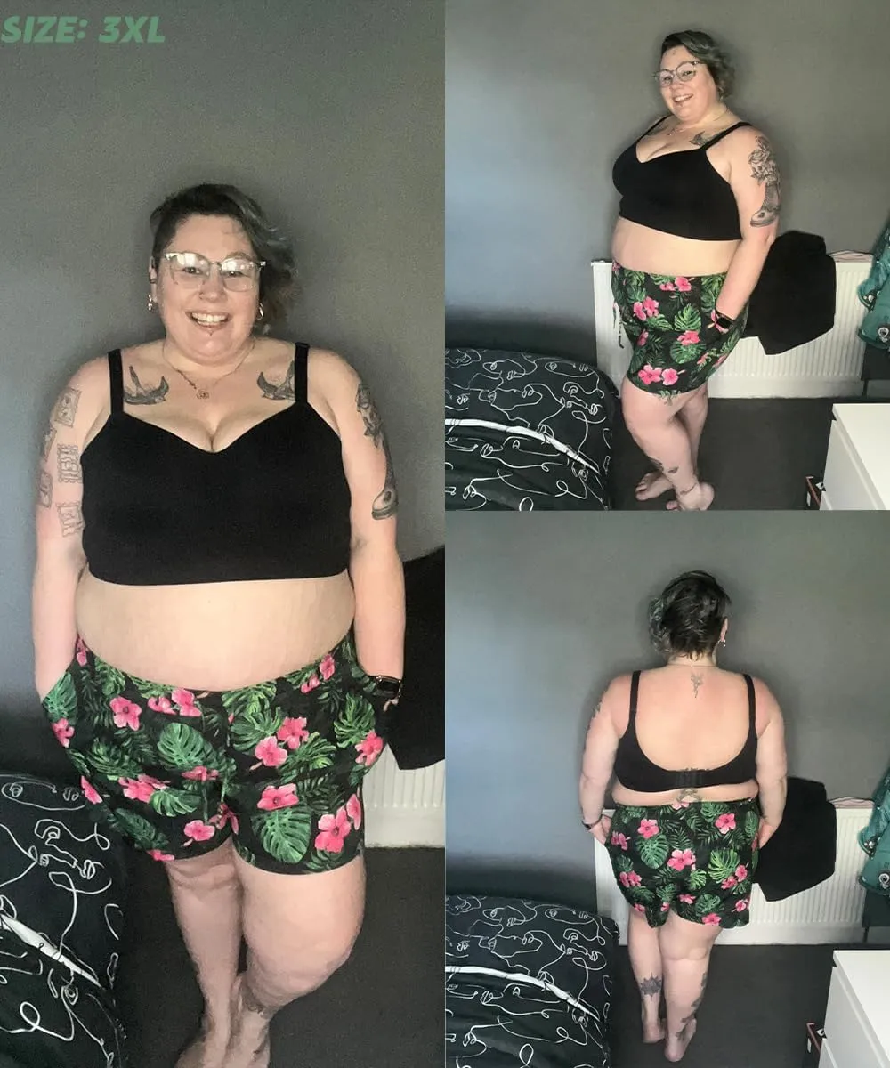 TIYOMI Plus Size Shorts for Women Drawstring Pants Elastic Waist Pocketed Summer Shorts XL-5XL