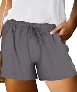 TIYOMI Plus Size Shorts for Women Drawstring Pants Elastic Waist Pocketed Summer Shorts XL-5XL