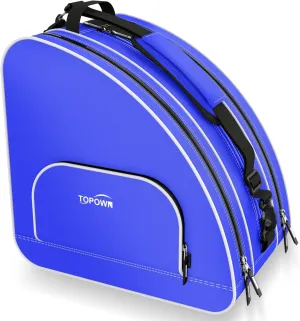 TOPOWN Premium Ice Skate Bag - Roller Skates & Blades Bag for Men & Women - Black & Rose Red
