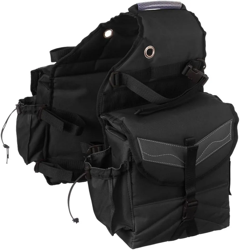 Tough 1 Insulated Saddle Bag with Pockets Black