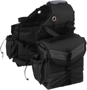 Tough 1 Insulated Saddle Bag with Pockets Black