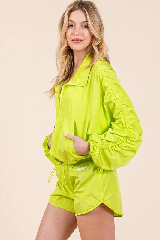 Travel-Ready Packable Shorts with Zipper Detail For Women – Breathable Lightweight Mini Pocket Quick-Dry Nylon Shorts for Outdoor Style