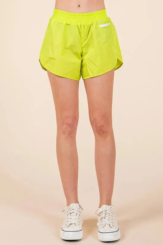 Travel-Ready Packable Shorts with Zipper Detail For Women – Breathable Lightweight Mini Pocket Quick-Dry Nylon Shorts for Outdoor Style