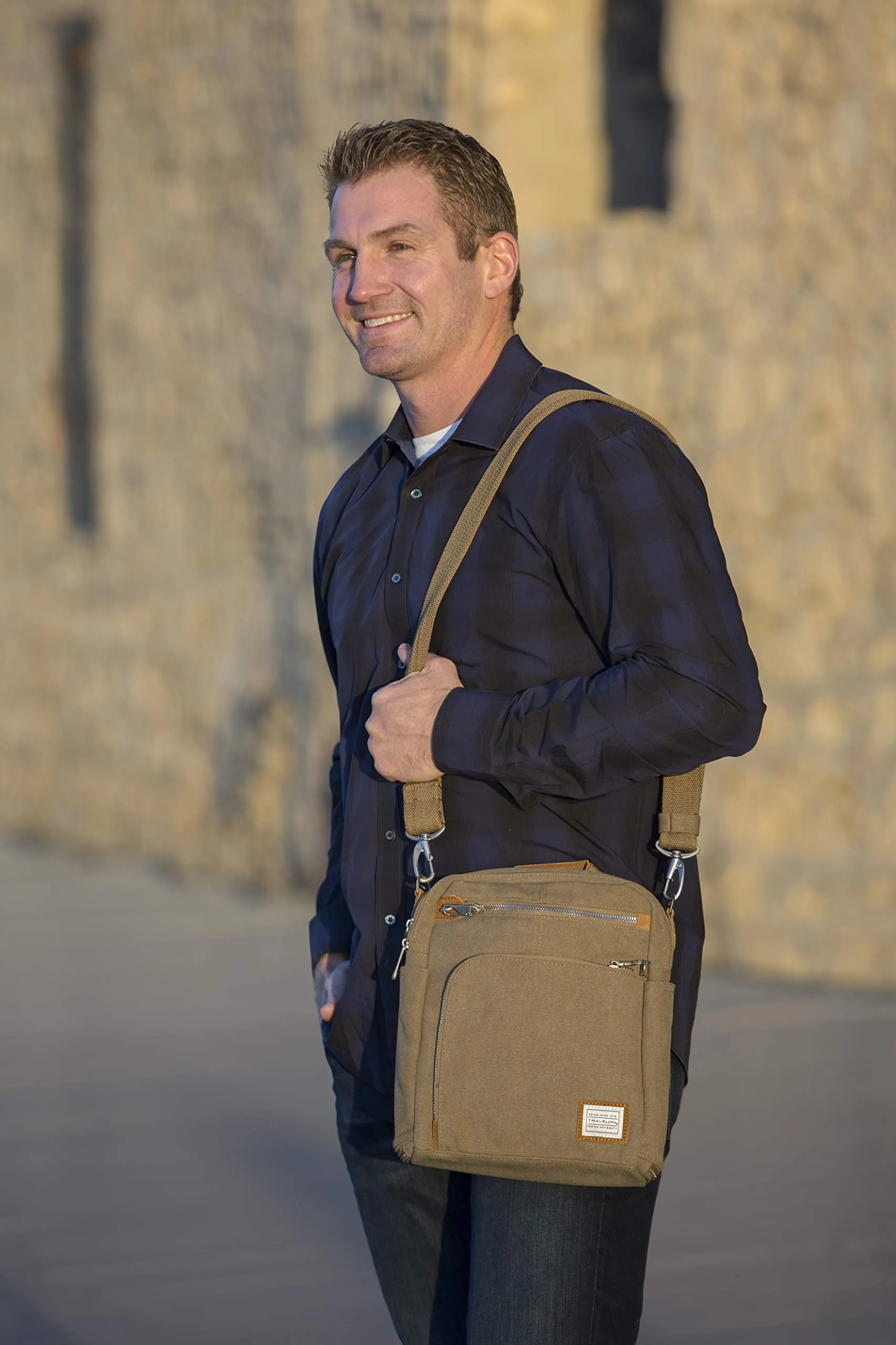 Travelon Anti-Theft Heritage Tour Bag, Pewter (Gray) - 33074 540