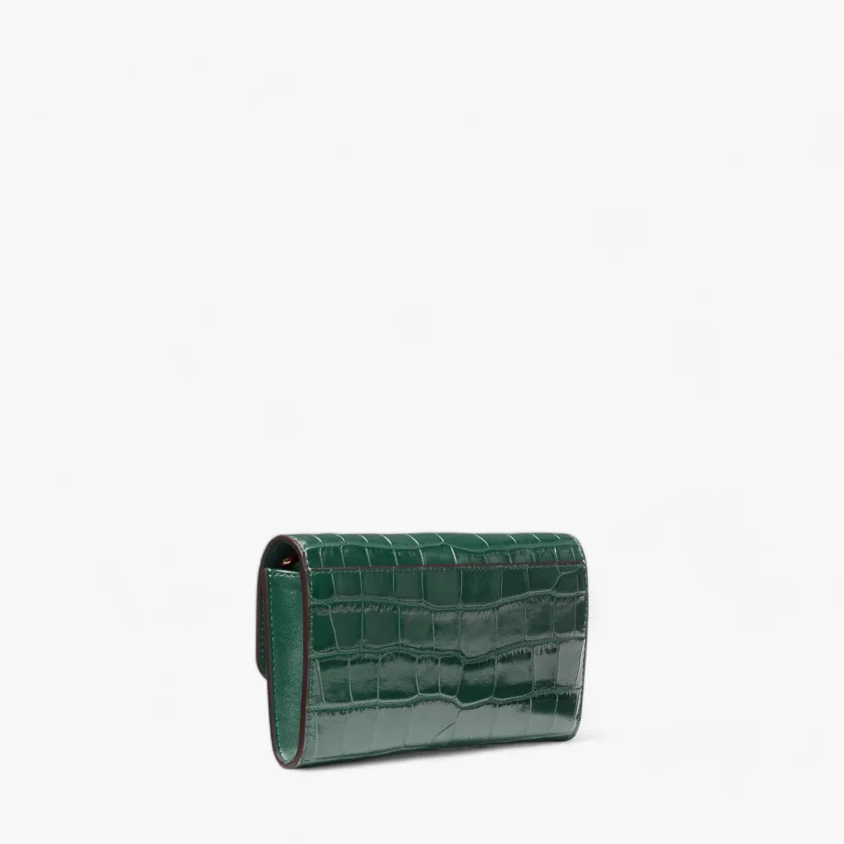 Tribeca Large Crocodile Embossed Leather Convertible Crossbody Bag