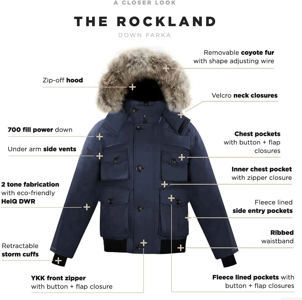 Triple F.A.T. Goose Men's Rockland - Men's Winter Parka - Winter Jackets For Men - Puffer Jacket Men - Mens Down Coats