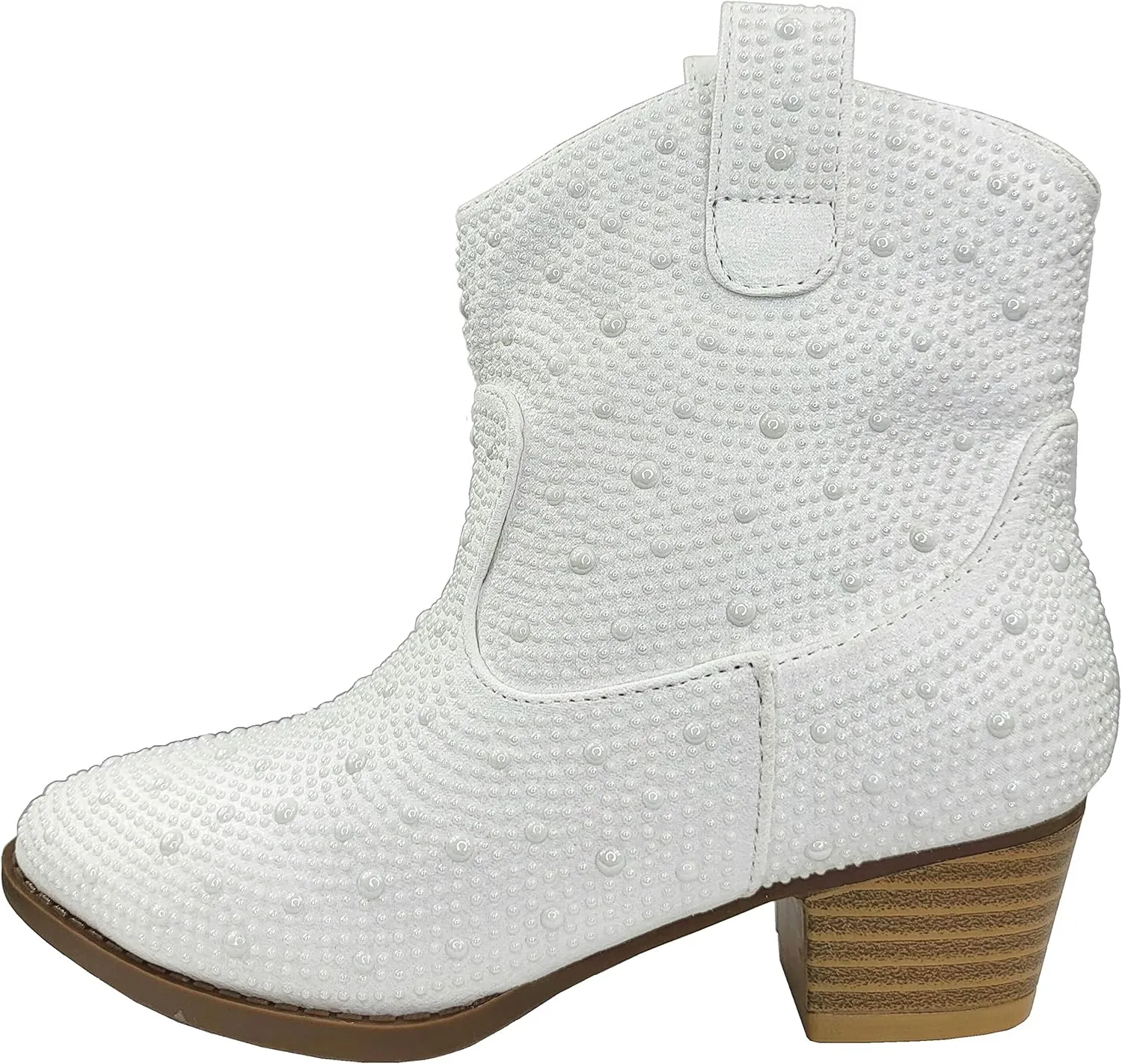 TruFox Girls Cowgirl Cowboy Rhinestone Boots Ankle Low Heel Dress Kids Booties