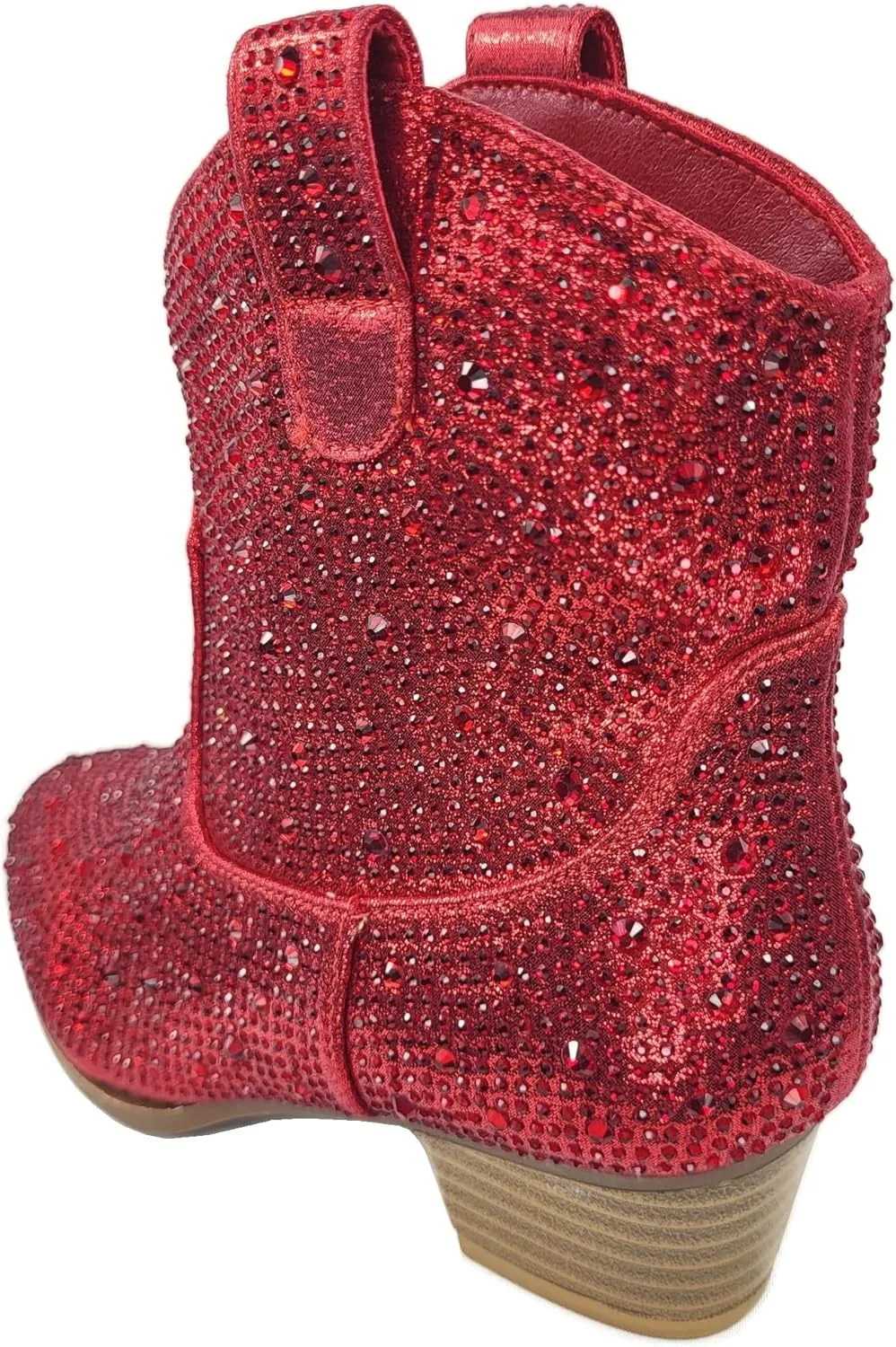 TruFox Girls Cowgirl Cowboy Rhinestone Boots Ankle Low Heel Dress Kids Booties