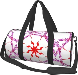 Turning The Octagonal Flower# Round Large Capacity Foldable Duffel Bag For Women Men, Gym Tote, Sports Duffel.