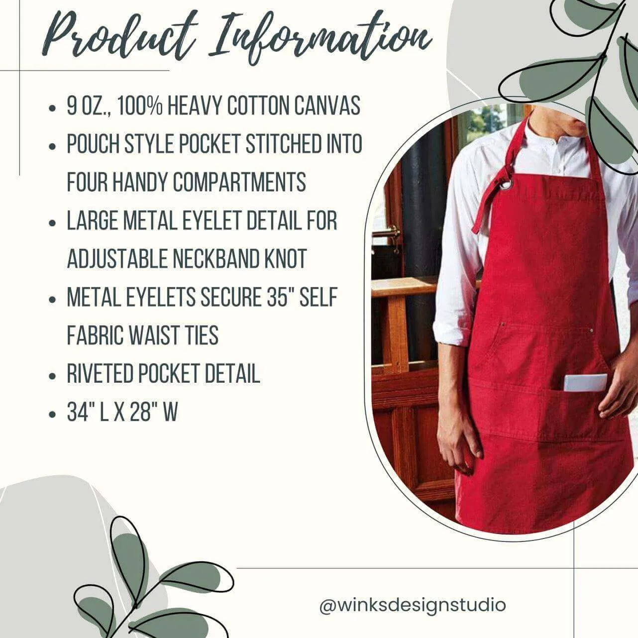 UCAN Pocketed Garden Apron