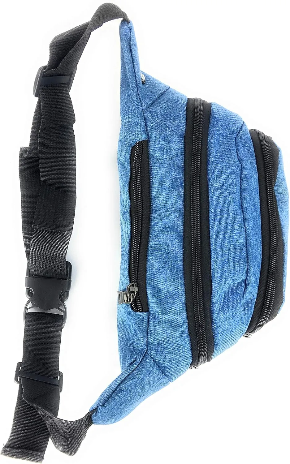 Unisex Adult 4-Pocket Modern Bum Bag Waist Fanny Pack (Blue)
