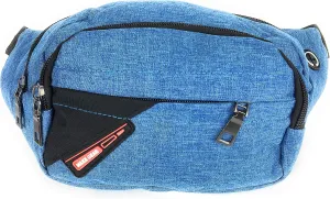 Unisex Adult 4-Pocket Modern Bum Bag Waist Fanny Pack (Blue)