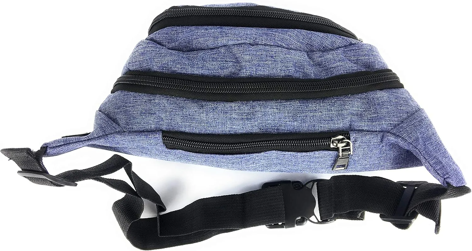 Unisex Adult 4-Pocket Modern Bum Bag Waist Fanny Pack (Purple)