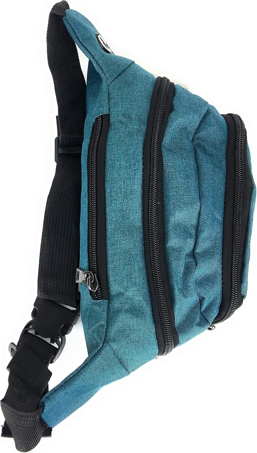 Unisex Adult 4-Pocket Modern Bum Bag Waist Fanny Pack (Teal)