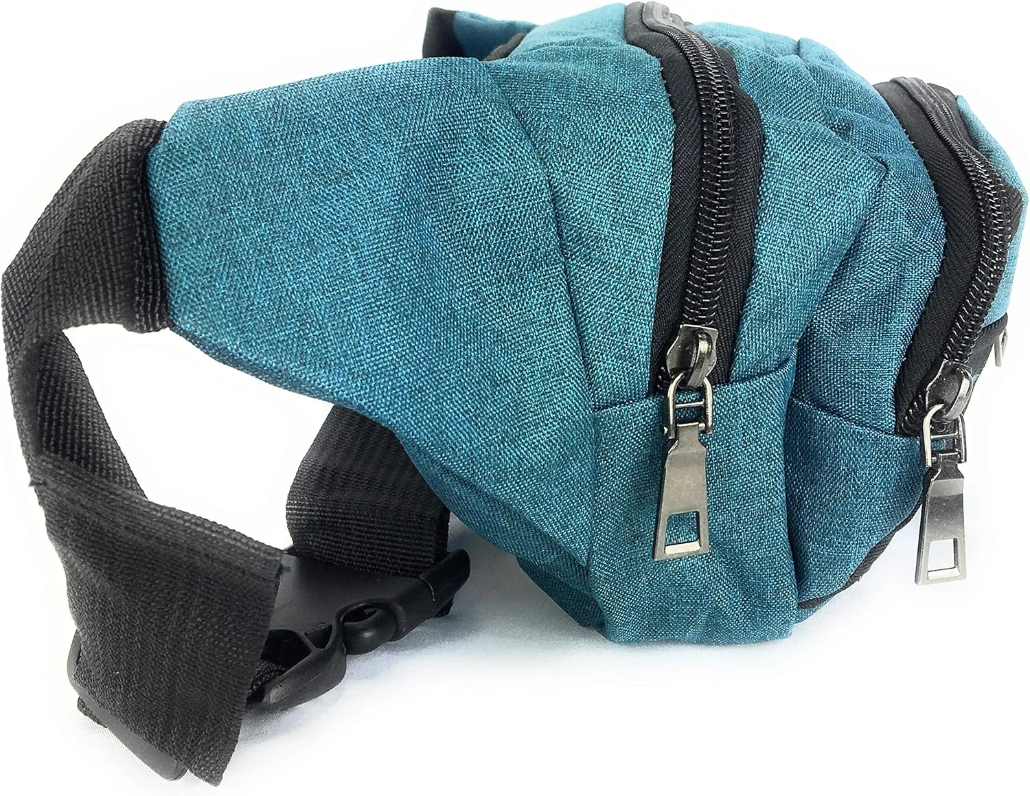 Unisex Adult 4-Pocket Modern Bum Bag Waist Fanny Pack (Teal)