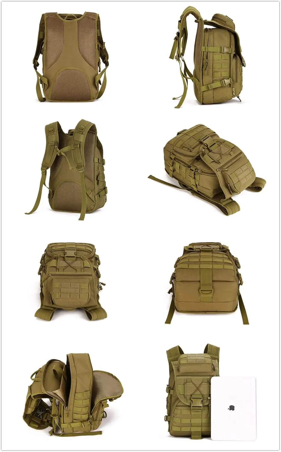 UNISTRENGH 40L Tactical Military Molle Backpack Water&Abrasion Resistant Trekking Bag for Outdoor Traveling Mountaineering Hunting (ACU Digtial)