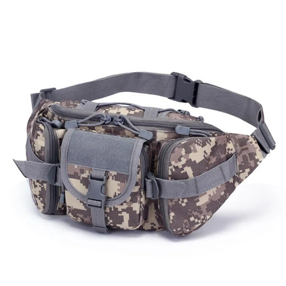 Utility Tactical Waist Pack Outdoor Bag Pouch Military Camping Hiking Waist Water Bottle Belt Bags Camouflage Waist Fanny Pack