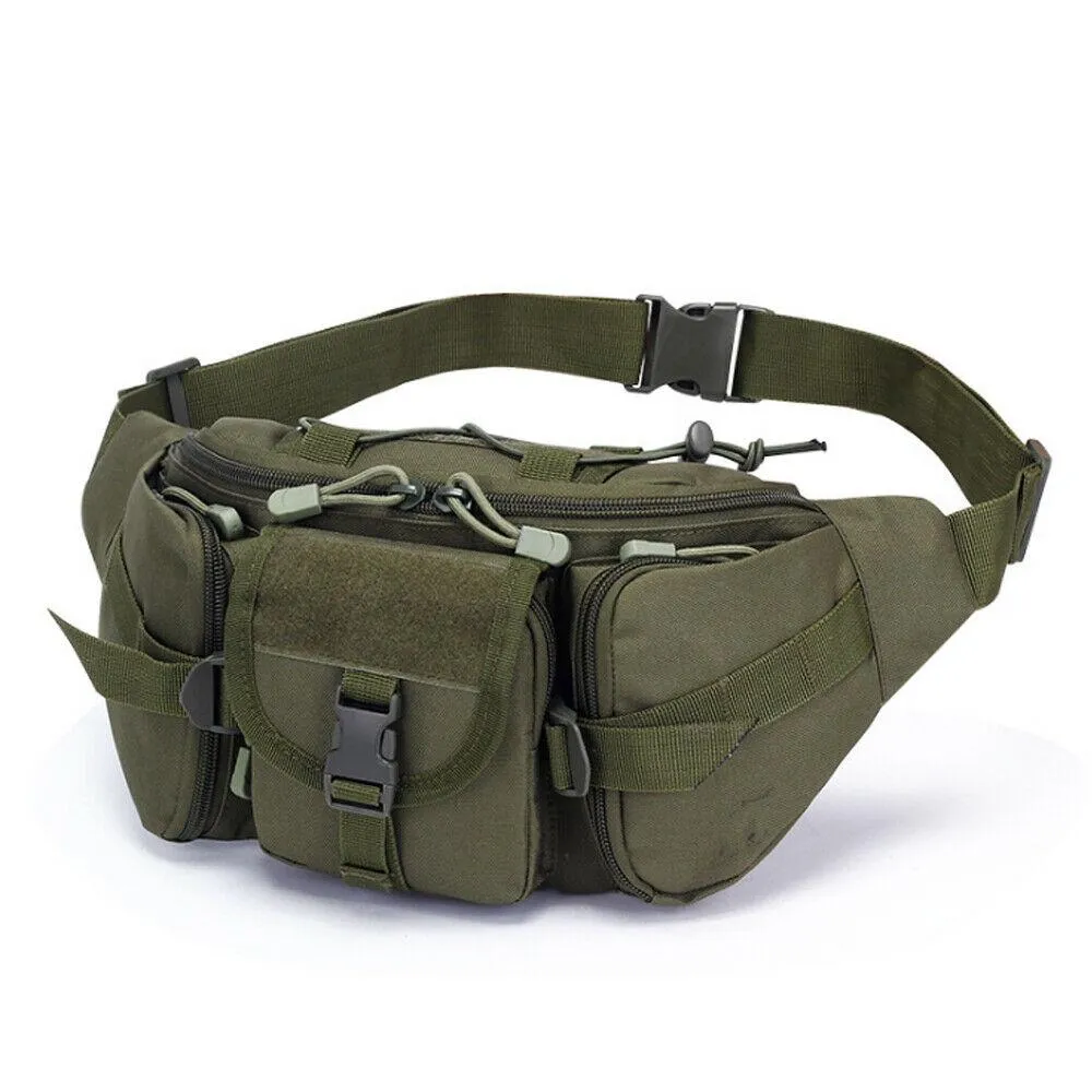 Utility Tactical Waist Pack Outdoor Bag Pouch Military Camping Hiking Waist Water Bottle Belt Bags Camouflage Waist Fanny Pack