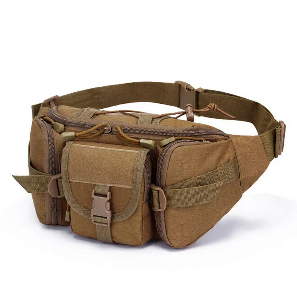 Utility Tactical Waist Pack Outdoor Bag Pouch Military Camping Hiking Waist Water Bottle Belt Bags Camouflage Waist Fanny Pack