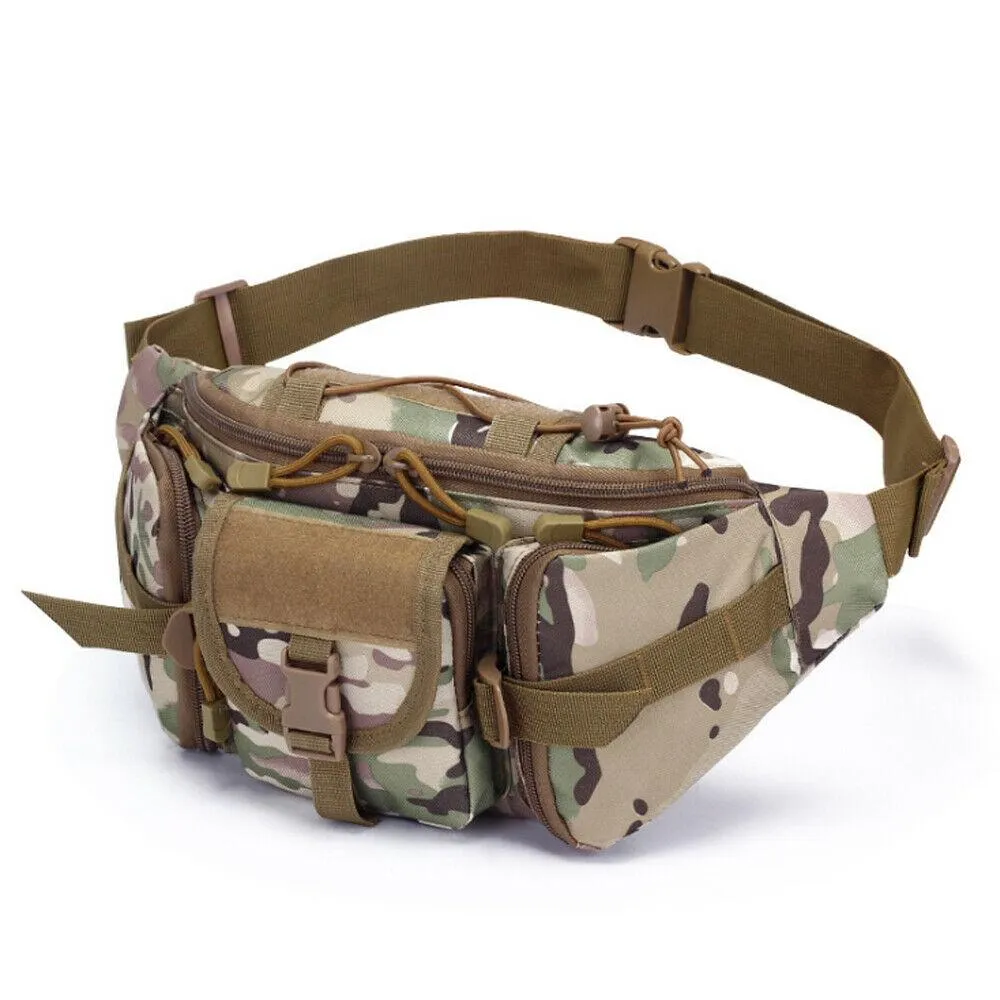 Utility Tactical Waist Pack Outdoor Bag Pouch Military Camping Hiking Waist Water Bottle Belt Bags Camouflage Waist Fanny Pack