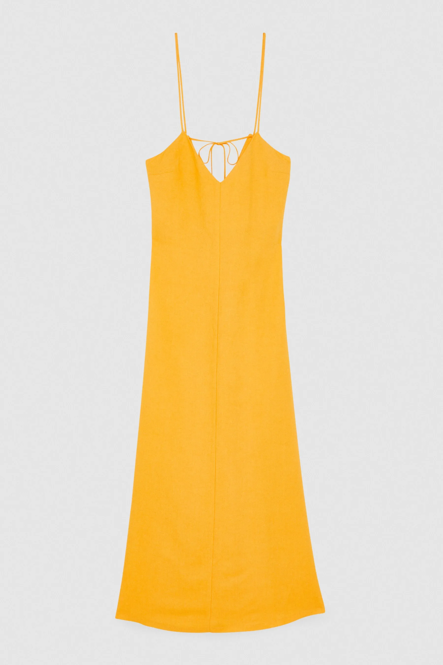 V-neck Long Dress - Mango Yellow