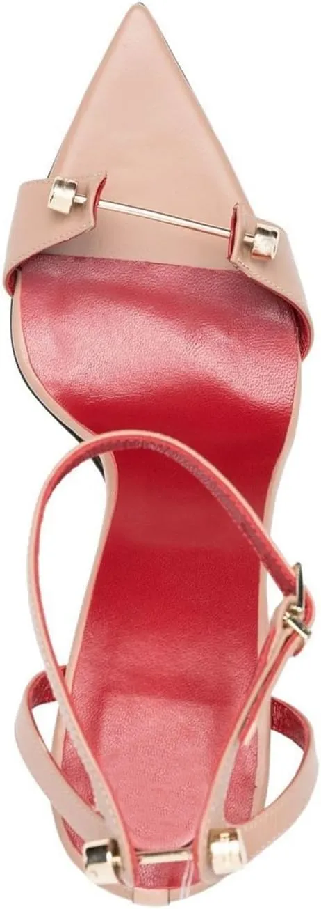 Vertundy Women's Stilettos High-Heeled Sandals - Ankle Buckle Strap Pointed Toe Fashion Sexy Dress Sandals for Ladies