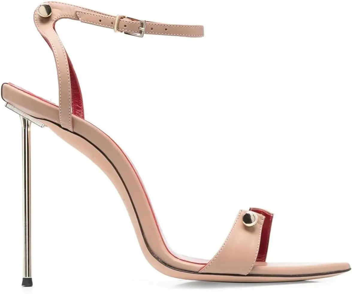 Vertundy Women's Stilettos High-Heeled Sandals - Ankle Buckle Strap Pointed Toe Fashion Sexy Dress Sandals for Ladies