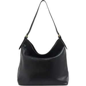 Vestirsi Serena Leather Hobo Bag Black