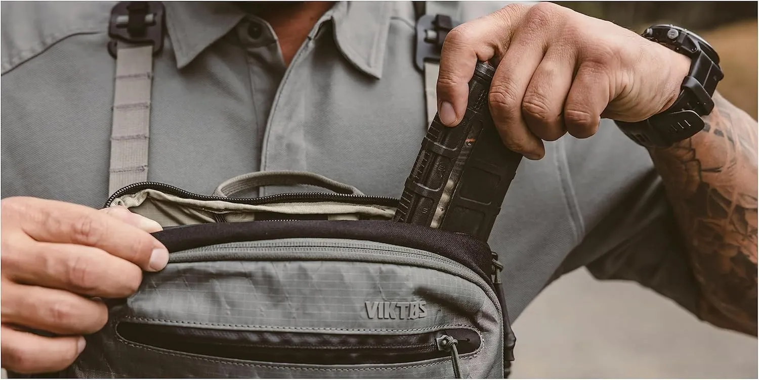 VIKTOS Tactical Pocketed Low Key Chest Rig, One Size, Greyman