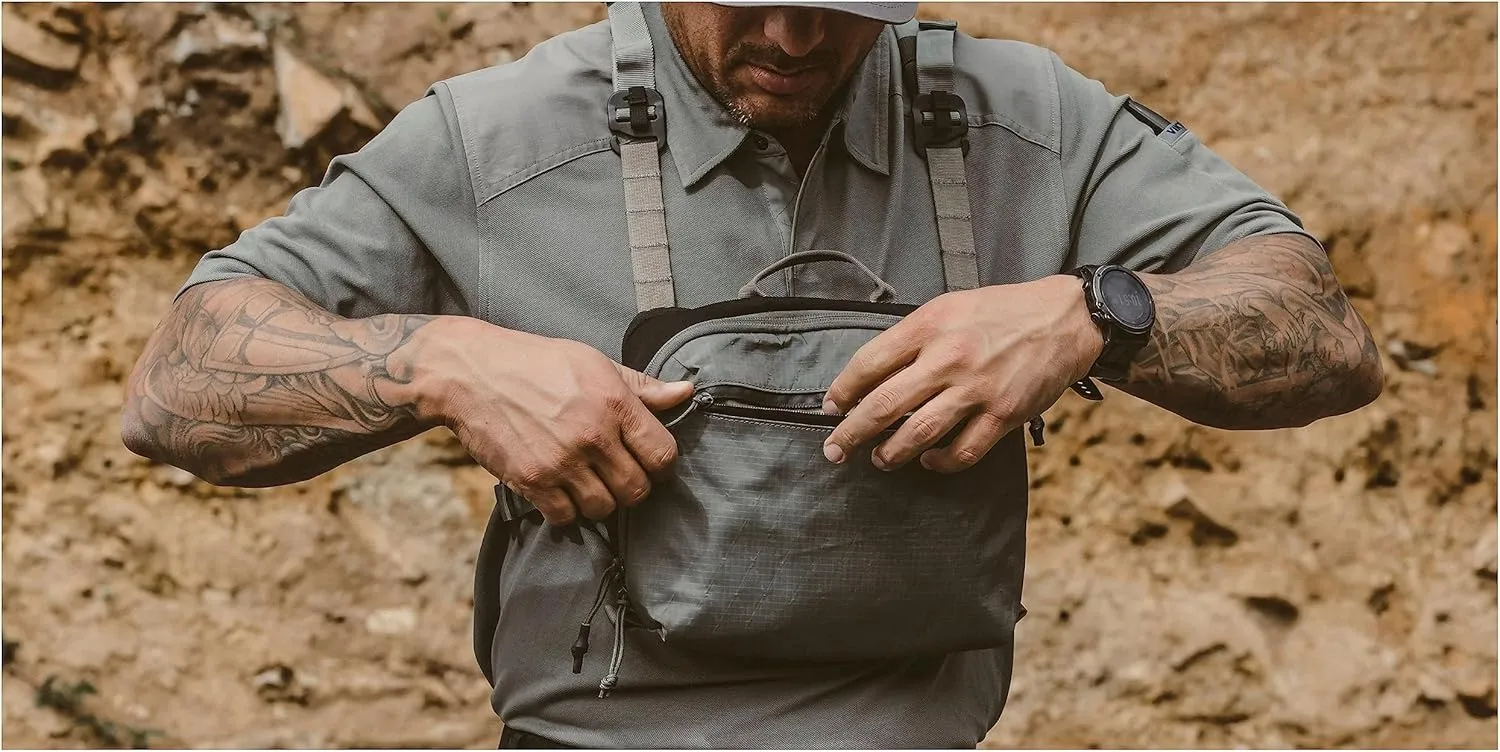 VIKTOS Tactical Pocketed Low Key Chest Rig, One Size, Greyman