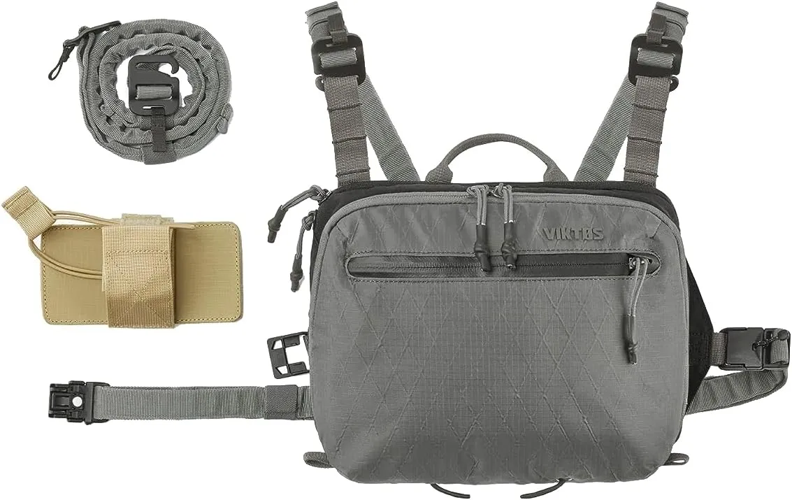 VIKTOS Tactical Pocketed Low Key Chest Rig, One Size, Greyman