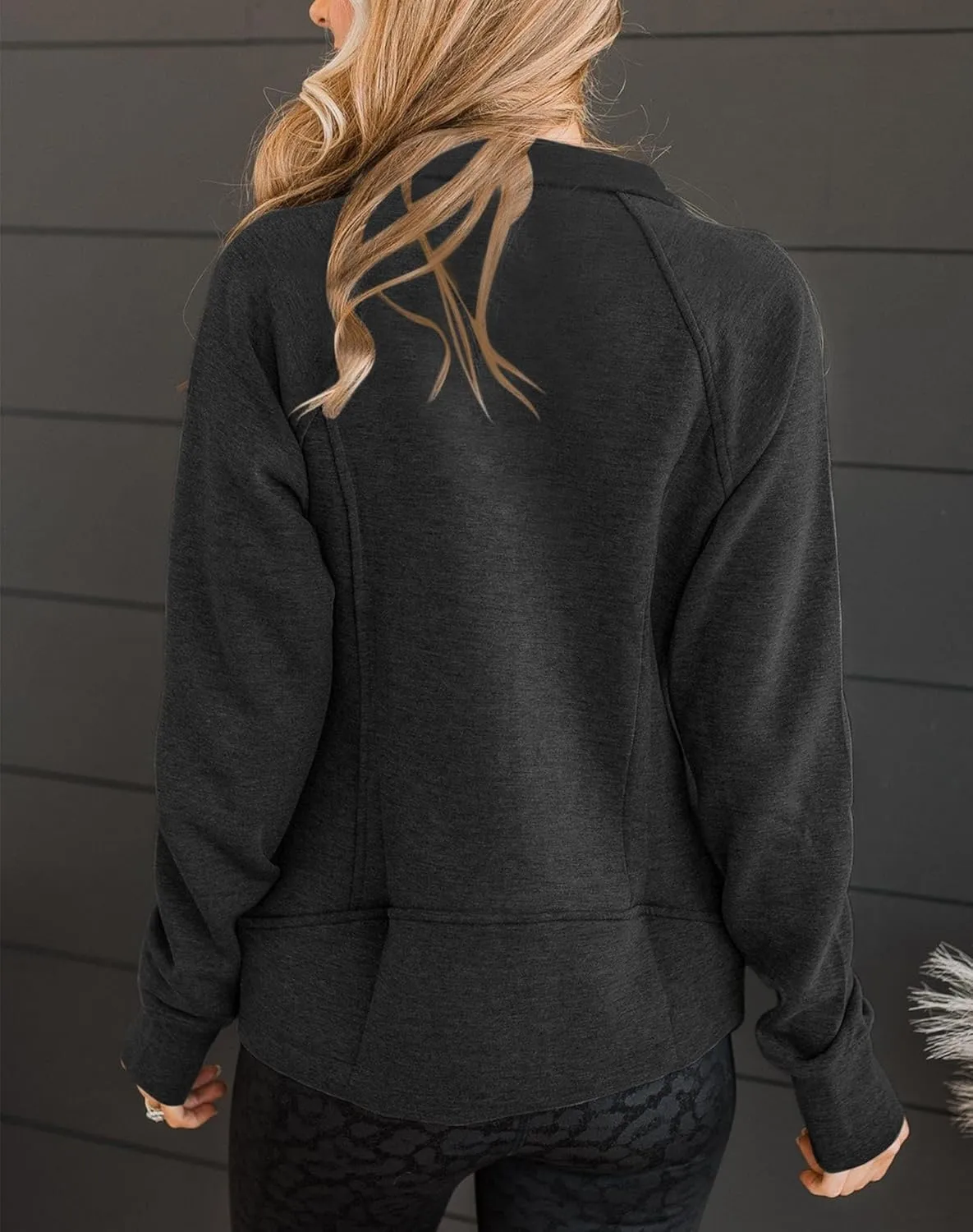 Vivitulip Women’s Full Zip Up Athletic Jacket Long Sleeve Lightweight Pocketed Workout Coat Tops with Thumb Holes