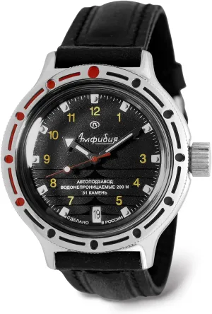 VOSTOK | Classic Amphibian Automatic Self-Winding Russian Diver Wrist Watch | WR 200 m | Amphibia 420270 | Fashion | Business | Casual Men's Watches