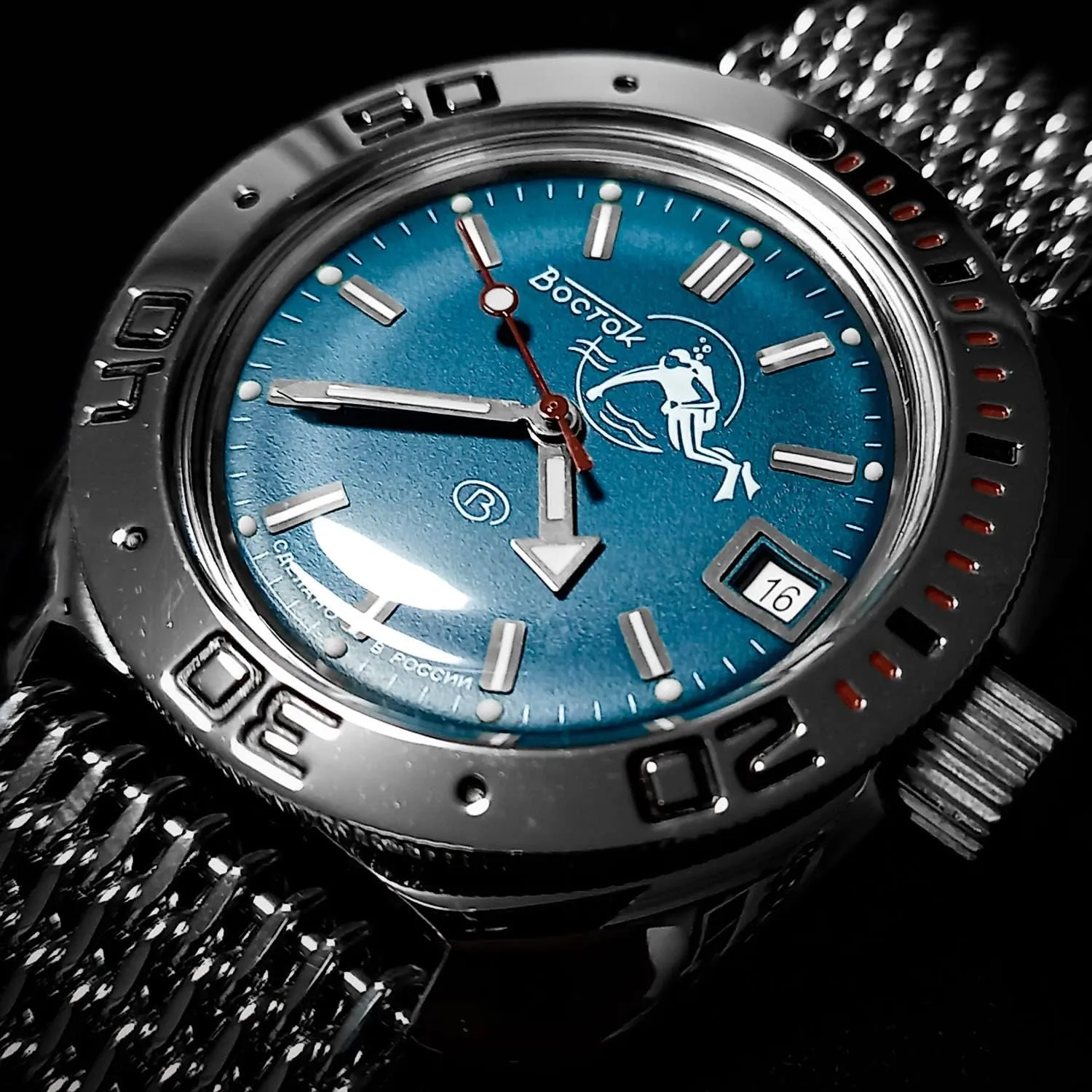 VOSTOK | Scuba Dude Amphibian Automatic Self-Winding Russian Diver Wrist Watch | WR 200m | Fashion | Business | Casual Men's Watches | Model 710059