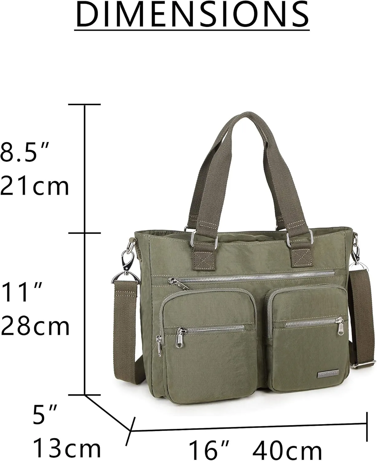 Water Repellent Nylon Shoulder Handbag - Laptop Tote Briefcase Clinical Bag