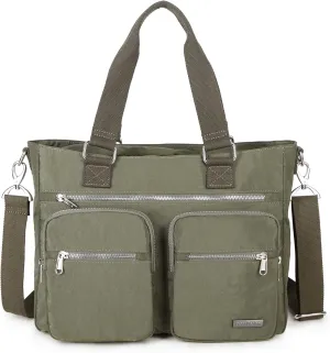 Water Repellent Nylon Shoulder Handbag - Laptop Tote Briefcase Clinical Bag