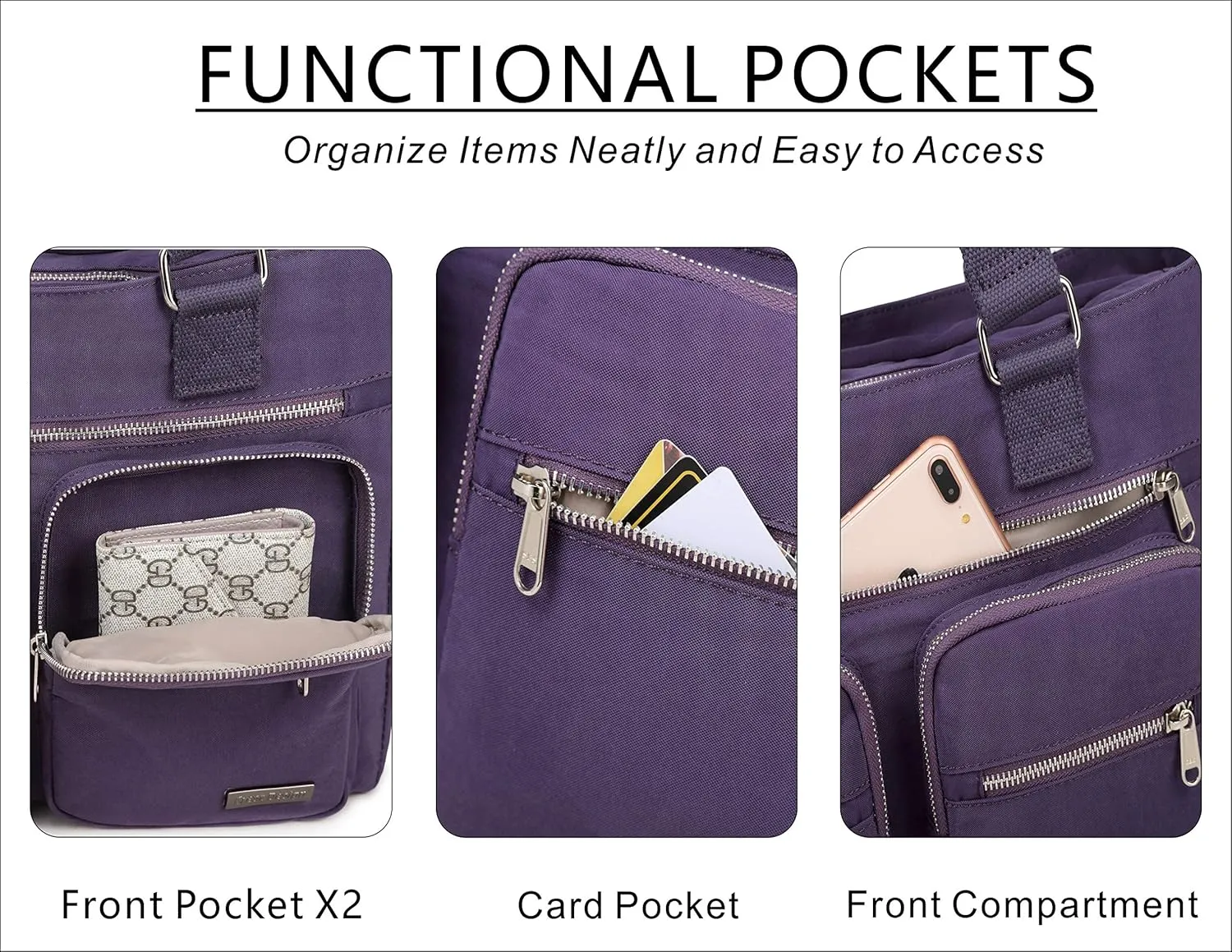 Water Repellent Nylon Shoulder Handbag - Laptop Tote Briefcase Clinical Bag