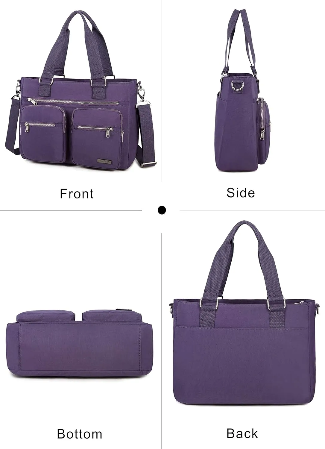 Water Repellent Nylon Shoulder Handbag - Laptop Tote Briefcase Clinical Bag