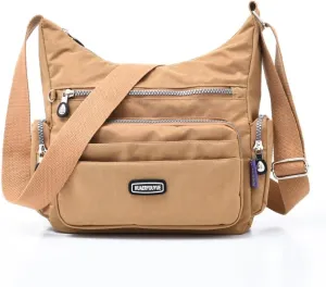 Waterproof Nylon Crossbody Bag for Women Large Capacity Shoulder Bag Travel Purses and Handbag