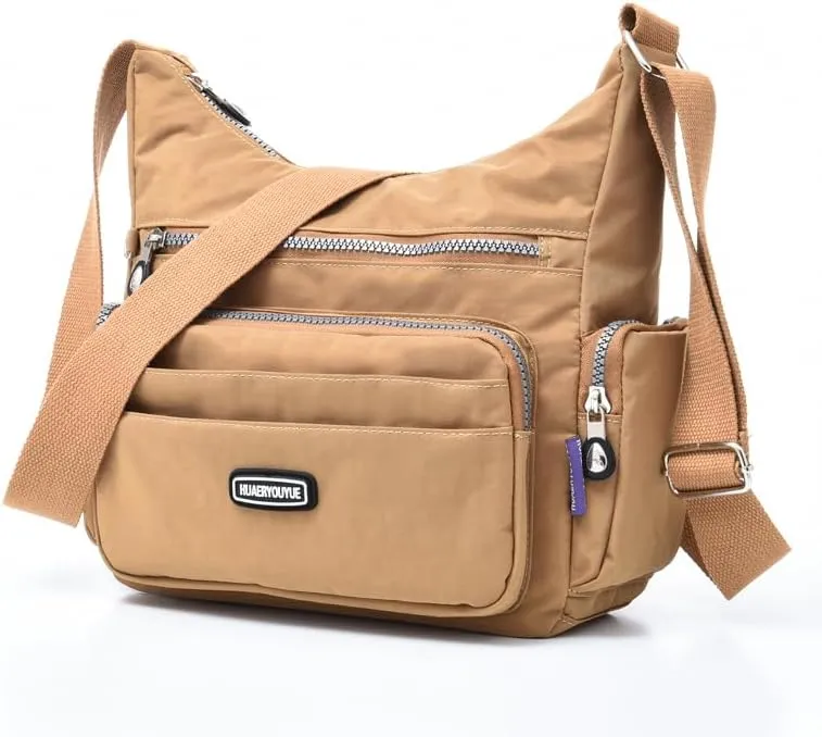 Waterproof Nylon Crossbody Bag for Women Large Capacity Shoulder Bag Travel Purses and Handbag