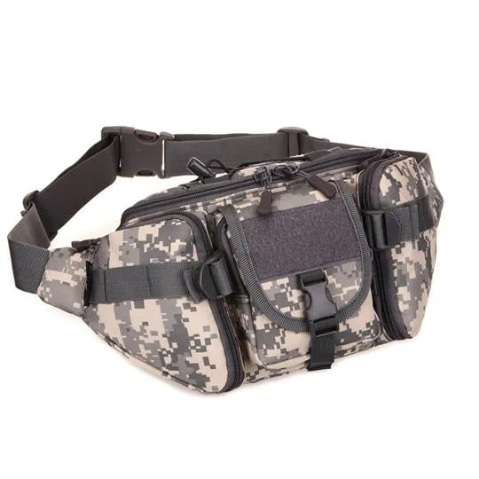 Waterproof Nylon Men Fanny Pack Tactical Military Army Waist Bag Hiking Outdoor Camping Shoulder Bum Belt Bum Sport Chest Bags