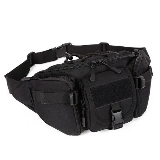 Waterproof Nylon Men Fanny Pack Tactical Military Army Waist Bag Hiking Outdoor Camping Shoulder Bum Belt Bum Sport Chest Bags