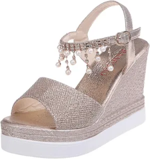 Wedge Sandals for Women Adjustable Hook and Loop Closure Gladiator Sandals with Platform Heel for Outdoor Vacation Orthopedic Sandal Beach Dressy Flip Flops for Wide Toe 2025 Spring