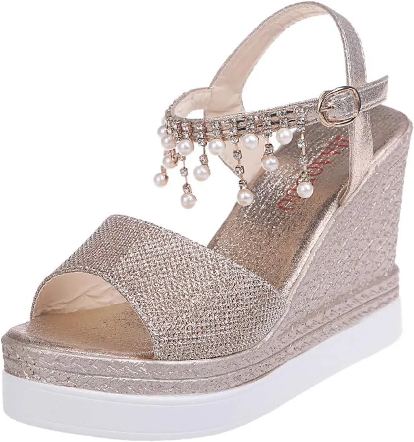 Wedge Sandals for Women Adjustable Hook and Loop Closure Gladiator Sandals with Platform Heel for Outdoor Vacation Orthopedic Sandal Beach Dressy Flip Flops for Wide Toe 2025 Spring