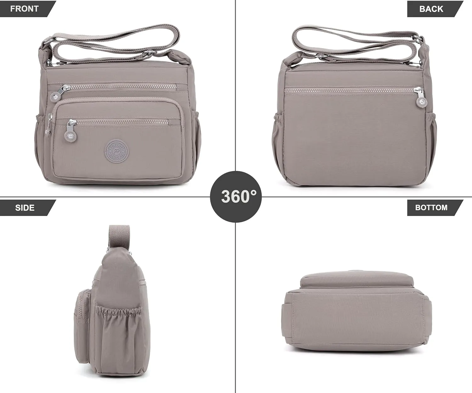Women Shoulder Handbag Roomy Multiple Pockets Bag Ladies Crossbody Purse Tote Top Handle Satchel