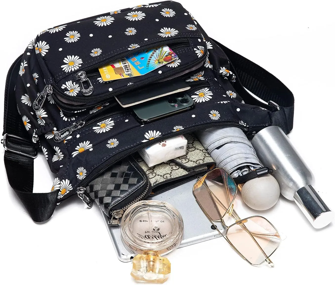 Women Shoulder Handbag Roomy Multiple Pockets Bag Ladies Crossbody Purse Tote Top Handle Satchel