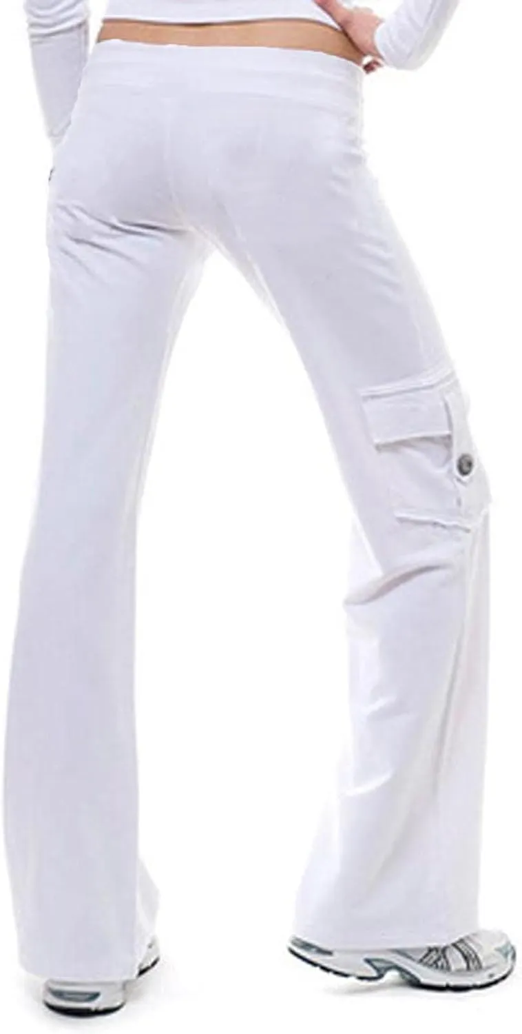 Women Yoga Pants High Waist Cargo Wide Leg Pants Stretch Tummy Control Butt Lifting Pant Drawstring Straight Leg Trouser
