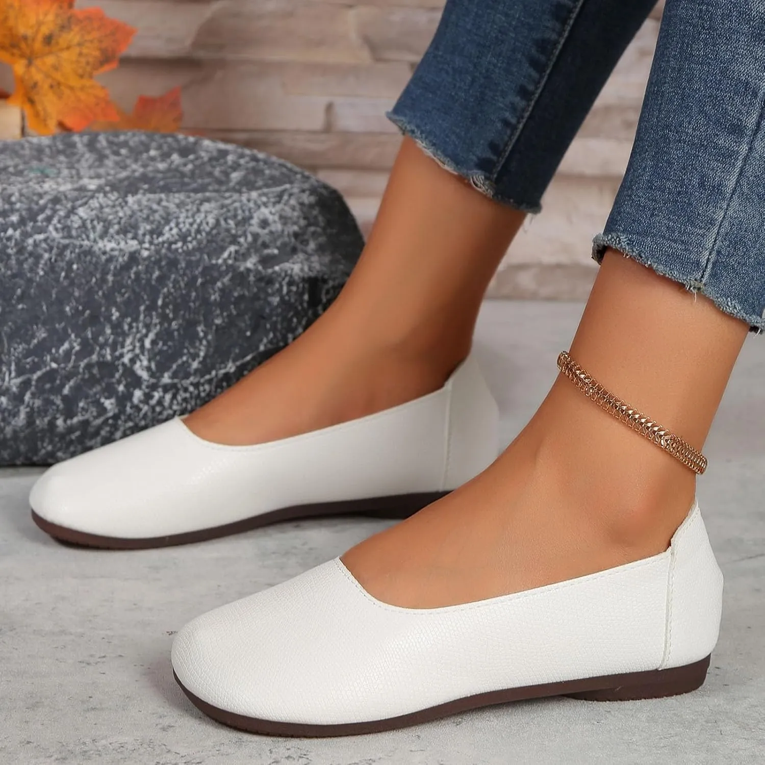 Womens Ballerina Ballet Flats Shoes Wide Width Soft Flats Comfort Foldable Round Toe Dressy Comfortable Slip On Dress Shoes